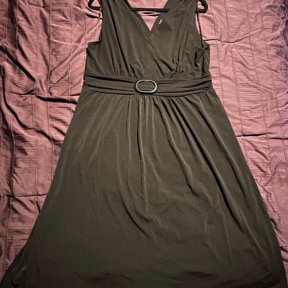 Lane Bryant Black Midi Dress with Belt